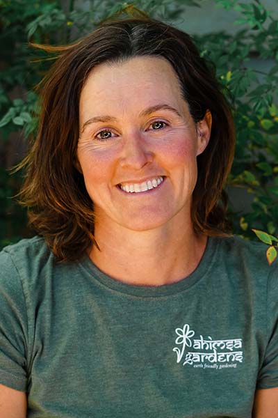 Jenny Kuehnle, owner of Ahimsa Gardens landscaping: the fearless leader.